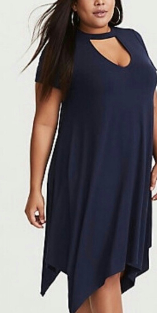 Torrid navy jersey dress